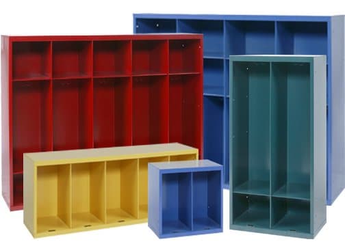 All-welded metal school cubbies for early childhood and elementary classrooms