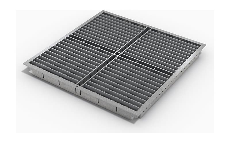 DirectAire directional airflow panel, a welded steel grate raised floor panel for data center cooling