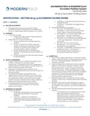 Cover of SoundMaster & Modernfold Accordion Partition Tech Data
