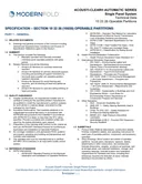 Cover of Modernfold Acousti-Clear Automatic Single Panel Tech Data
