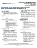 Cover of Modernfold Acousti-Seal Encore Automated Tech Data
