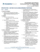 Cover of Modernfold Acousti-Seal Legacy Electric Tech Data