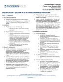 Cover of Modernfold Acousti-Seal Legacy Paired Panel Tech Data