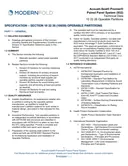 Cover of Modernfold Acousti-Seal Premier Paired Panel Tech Data