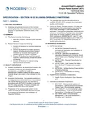 Cover of Modernfold Acousti-Seal Legacy Single Panel Tech Data