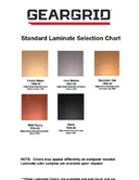Cover of GearGrid Standard Laminate Color Chart