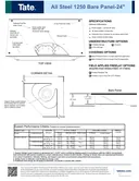 Cover of Tate All Steel 1250 Data Sheet